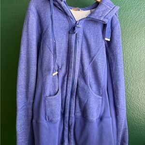 Zella Blueish purple Hooded Zip-Up Sweatshirt